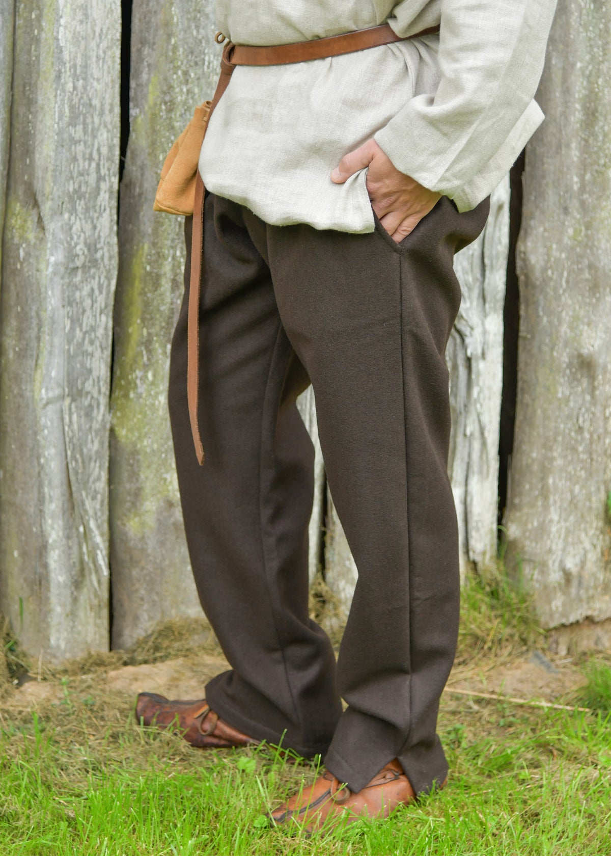 Broek Kjartan, wol, bruin