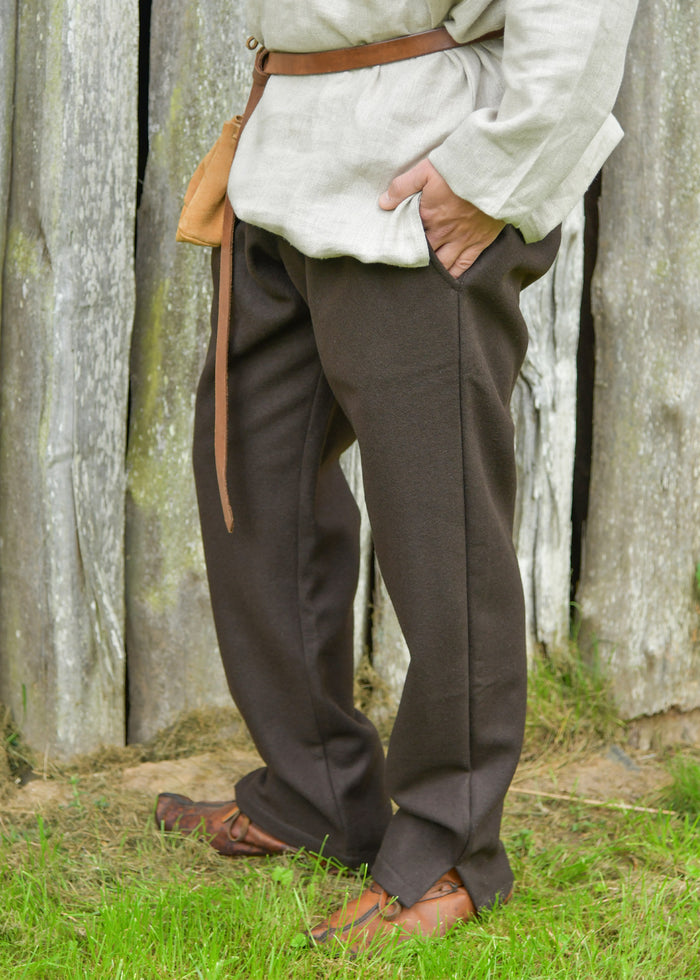 Broek Kjartan, wol, bruin