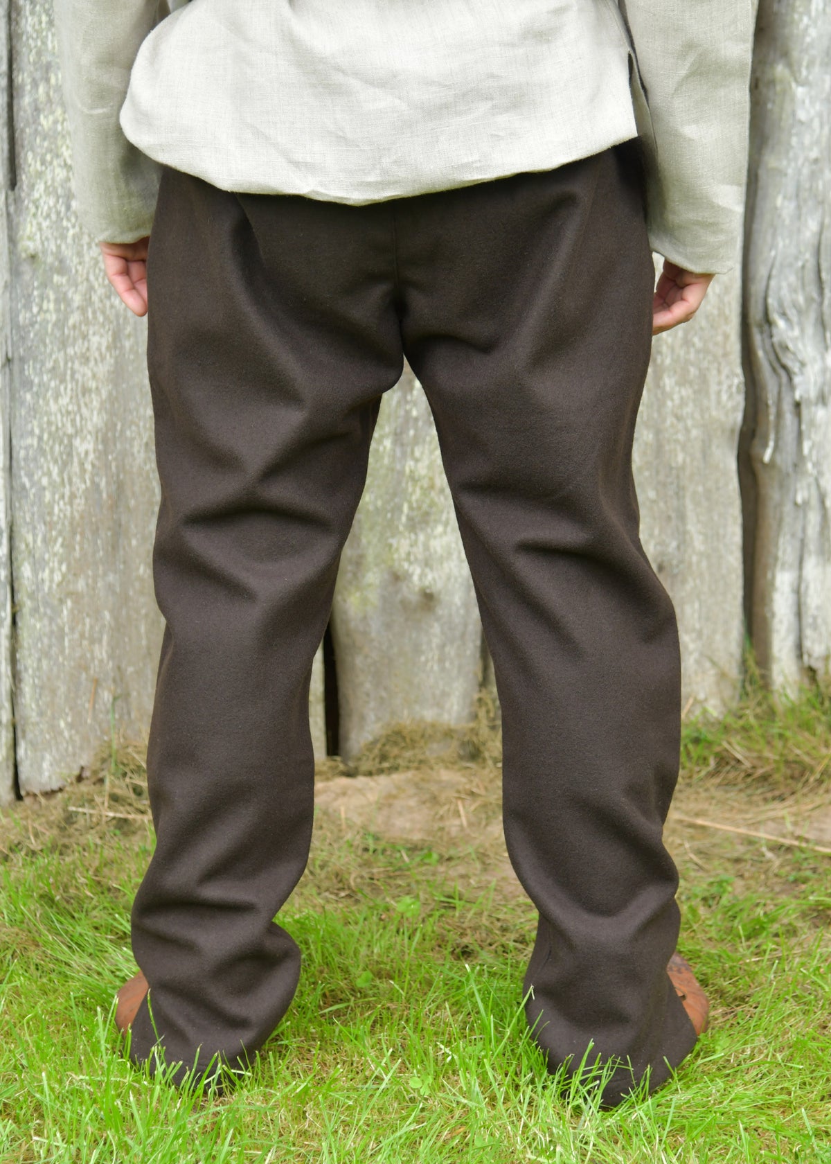Broek Kjartan, wol, bruin