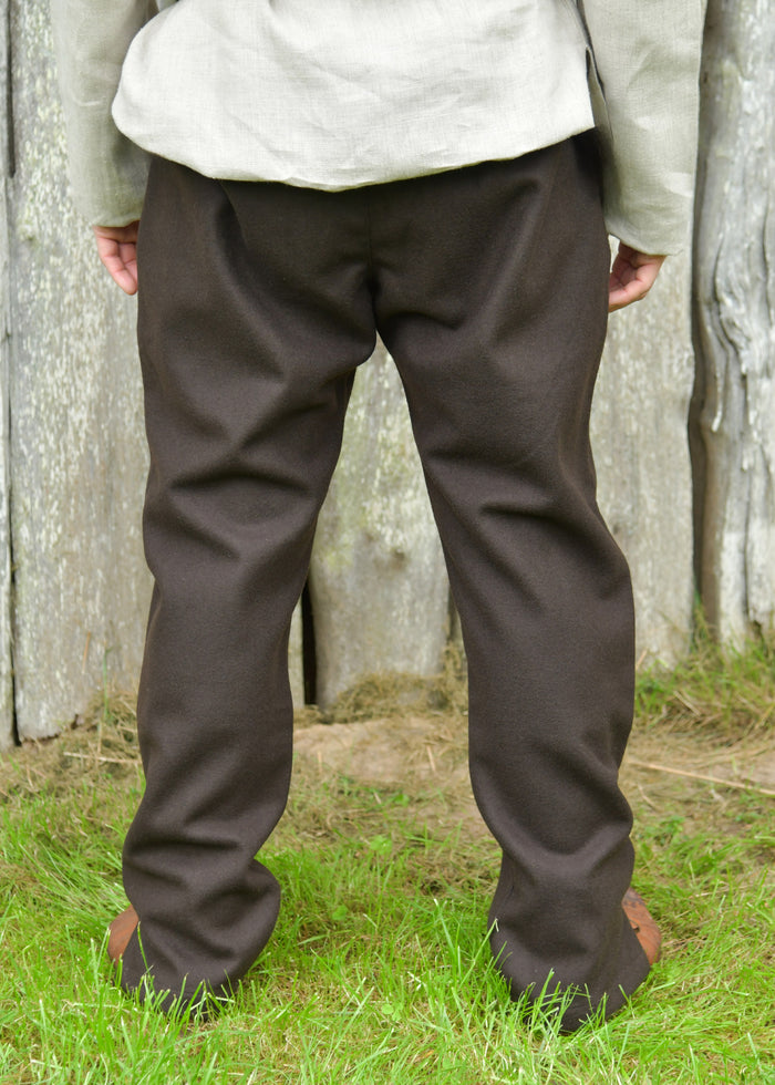 Broek Kjartan, wol, bruin