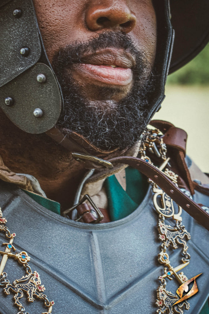 17e eeuwse morion, pikeman's pot, zwart, 1,0 mm