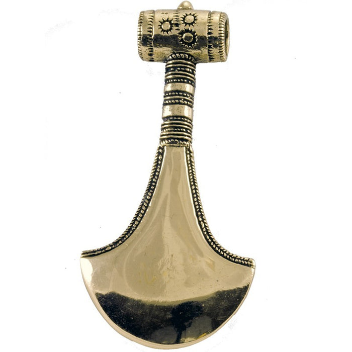 celtic ax amulet, bronze
