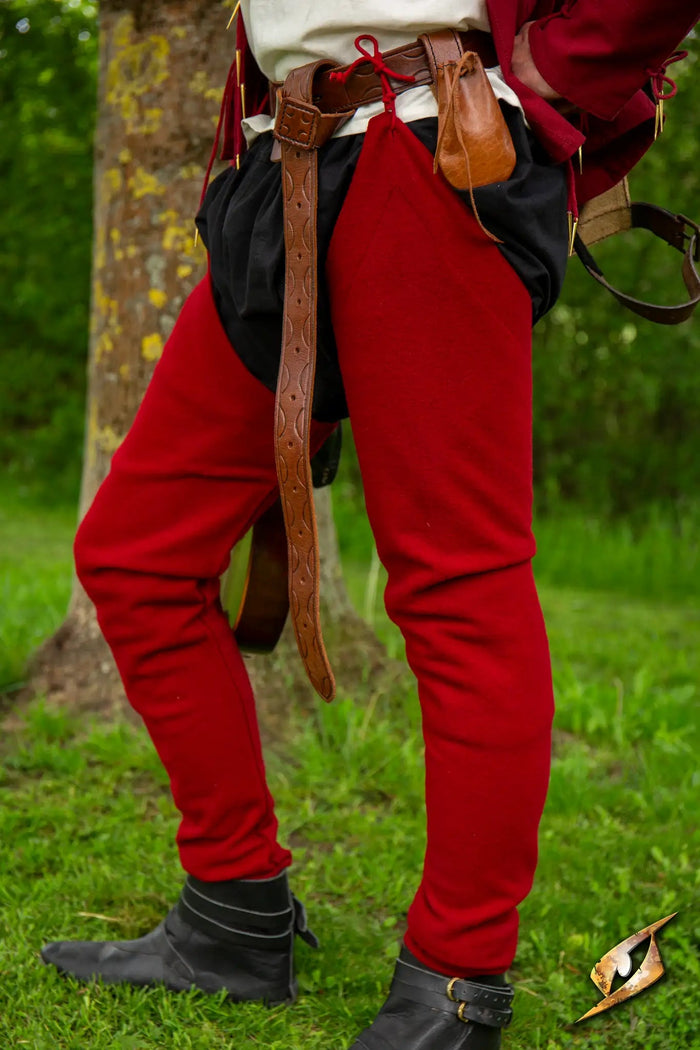 Loose legling 1200-1300, wool blend, red