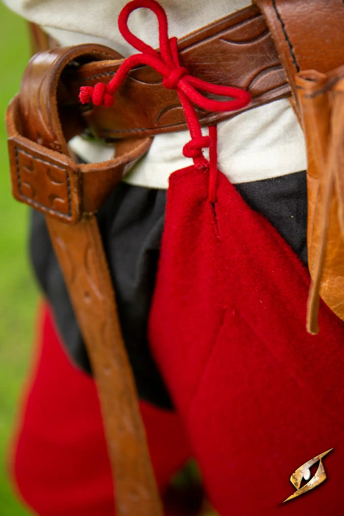 Loose legling 1200-1300, wool blend, red