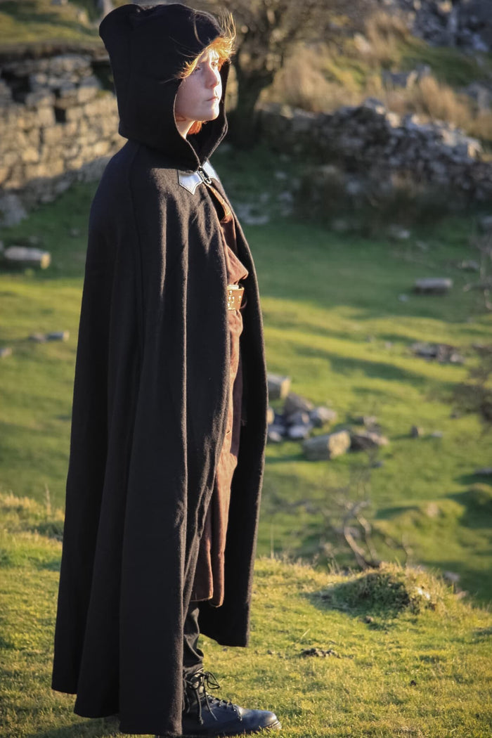Child's cloak Rowan, black, wool blend