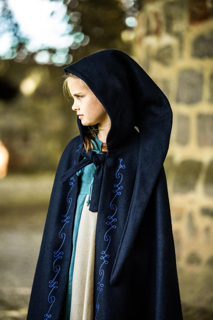 Child's cloak Morgan, wool blend, blue