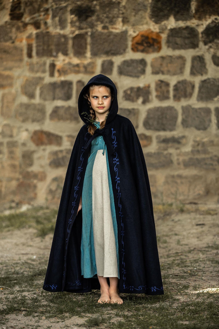 Child's cloak Morgan, wool blend, blue