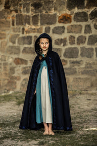 Child's cloak Morgan, wool blend, blue