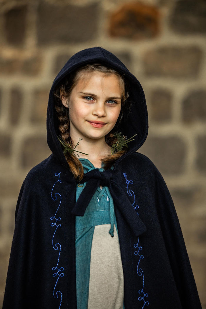 Child's cloak Morgan, wool blend, blue