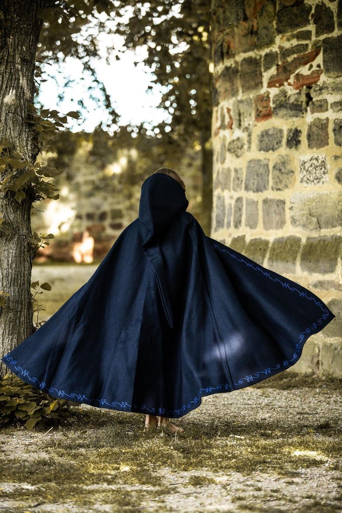 Child's cloak Morgan, wool blend, blue