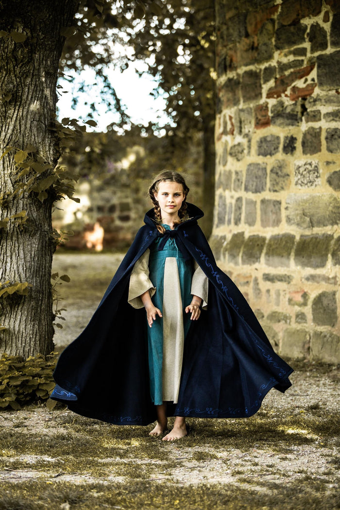 Child's cloak Morgan, wool blend, blue