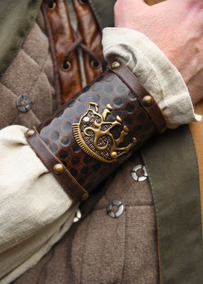 Bracelet Celtic boar Knocknagael per piece, leather