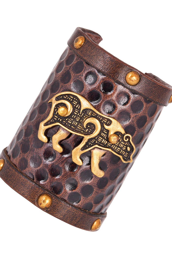 Armband Keltische beer, per stuk, leer