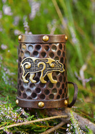 Armband Keltische beer, per stuk, leer