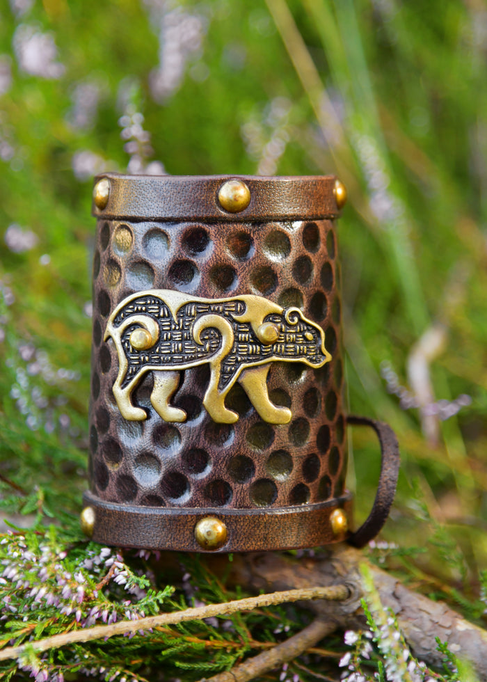Armband Keltische beer, per stuk, leer