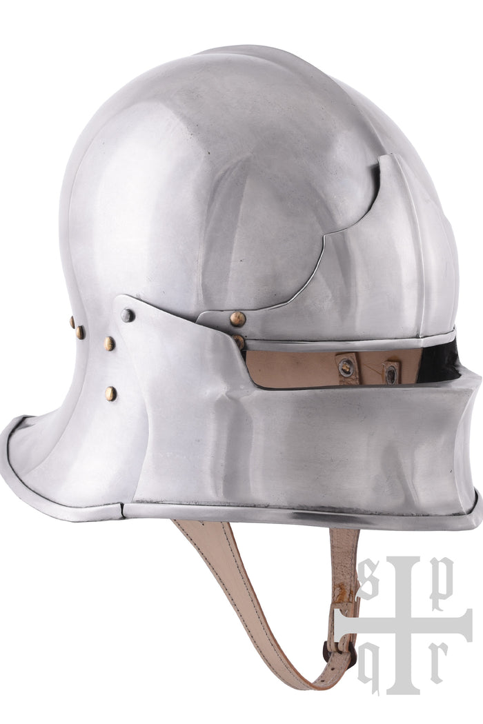 Gothic sallet with extended neck protection, 15th century, 2 mm (battle-ready)