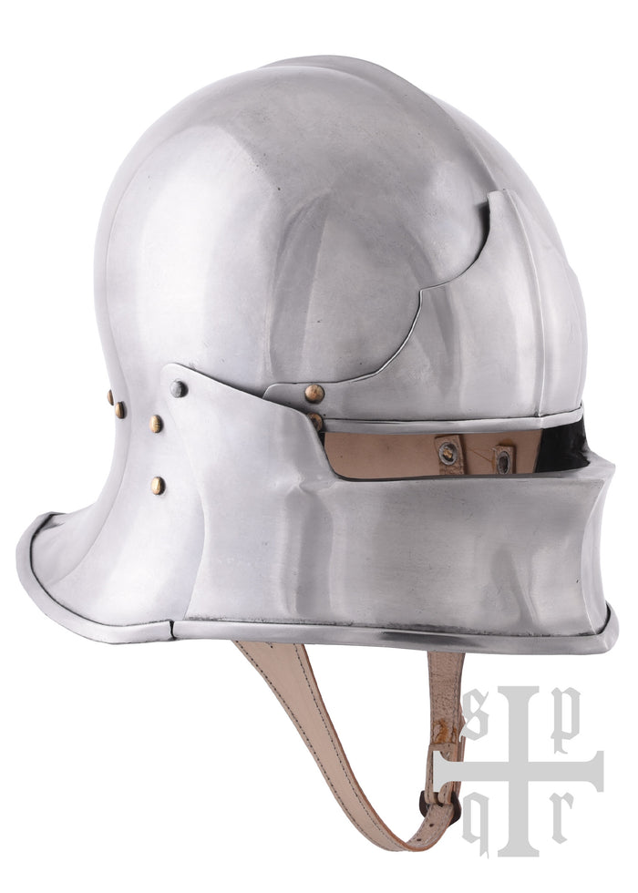 Gothic sallet with extended neck protection, 15th century, 2 mm (battle-ready)