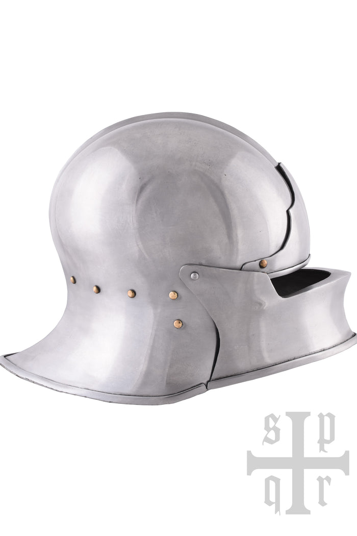 Gothic sallet with extended neck protection, 15th century, 2 mm (battle-ready)