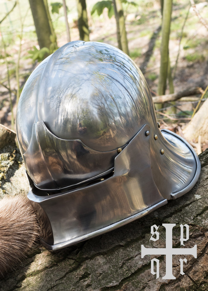 Gothic sallet with extended neck protection, 15th century, 2 mm (battle-ready)