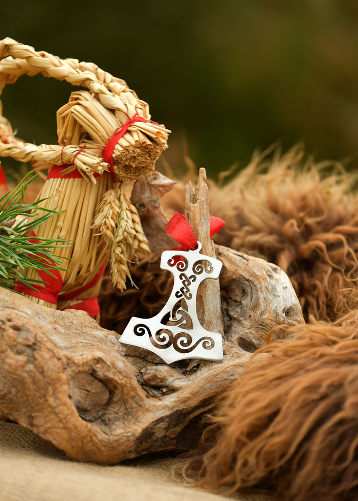 Kerstversiering Mjölnir, roestvrij staal
