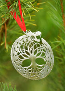 Kerstversiering draak & Yggdrasil, roestvrij staal