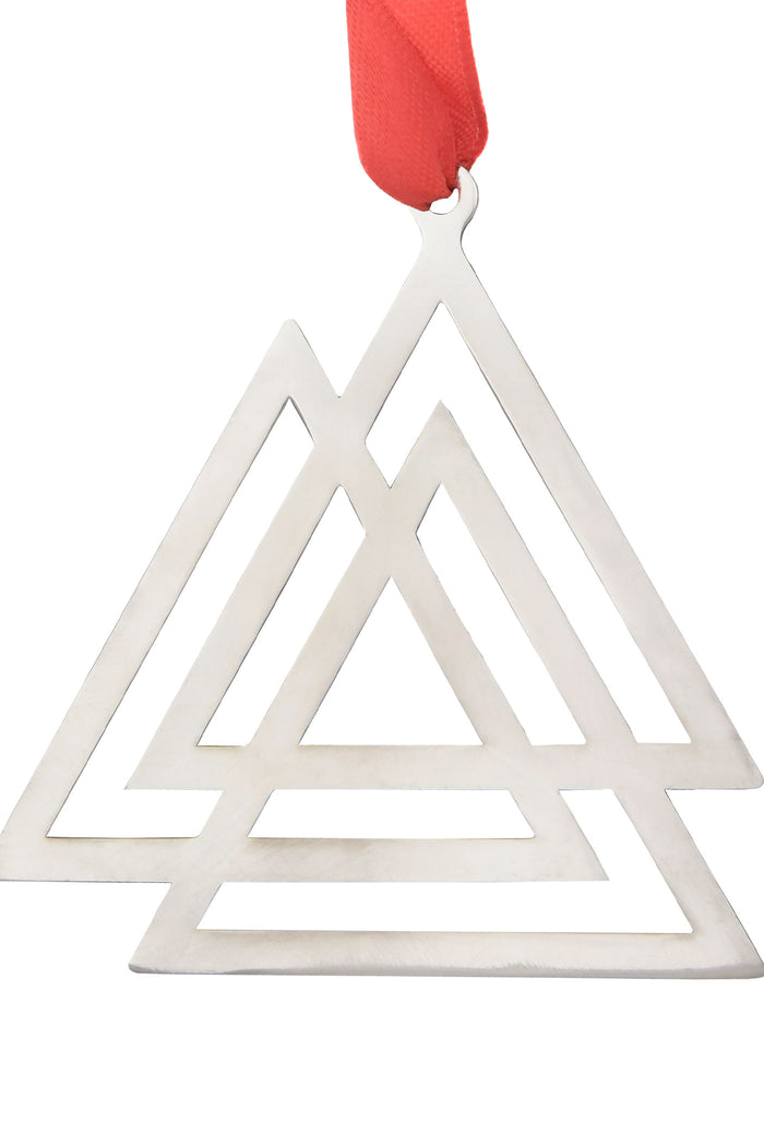 Kerstversiering valknut, roestvrij staal