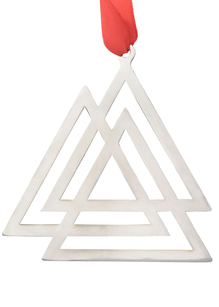Kerstversiering valknut, roestvrij staal
