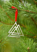 Kerstversiering valknut, roestvrij staal