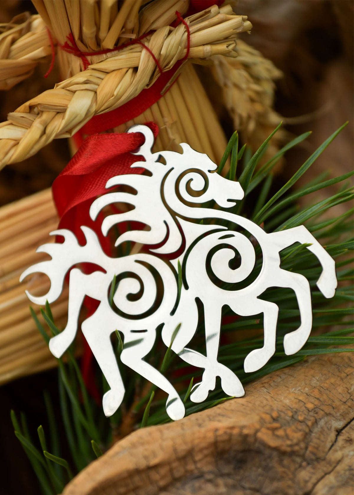 Kerstversiering Sleipnir, roestvrij staal