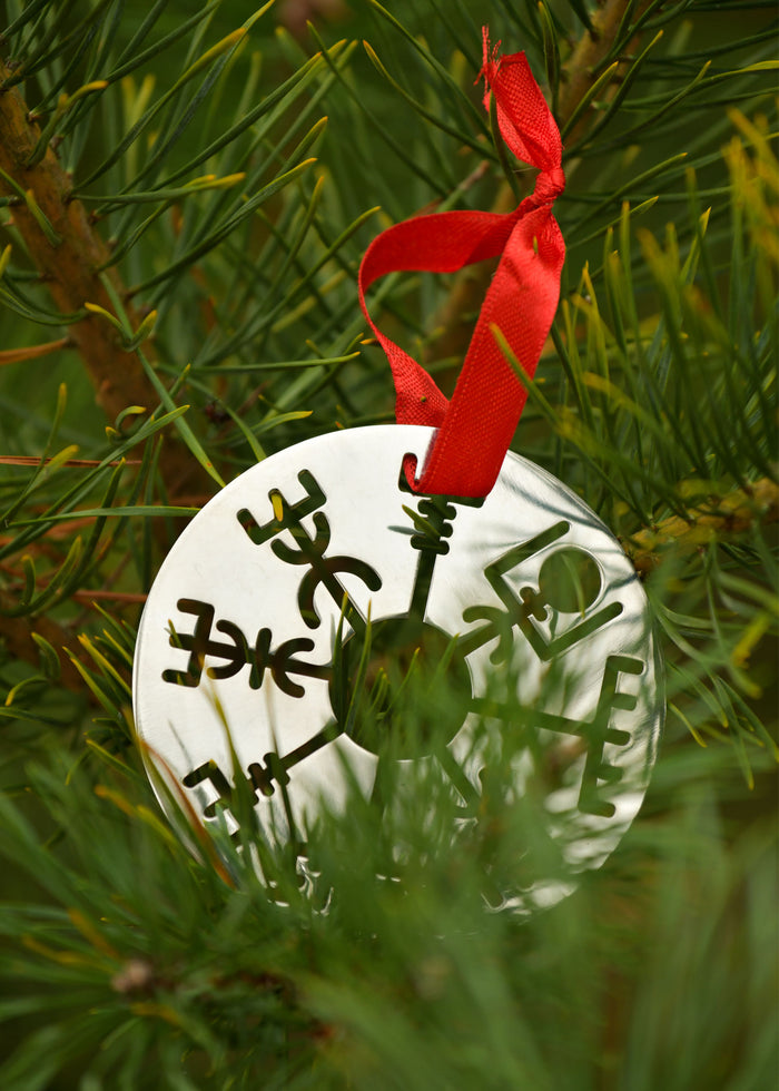 Kerstversiering vegvísir II (doorgesneden), roestvrij staal