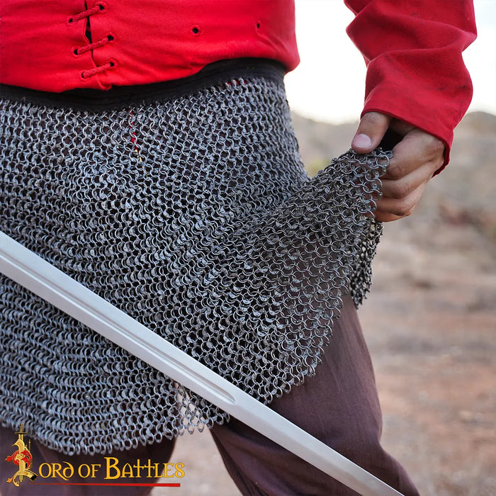 Chain mail skirt, gousset, round rings - round rivets, 8 mm