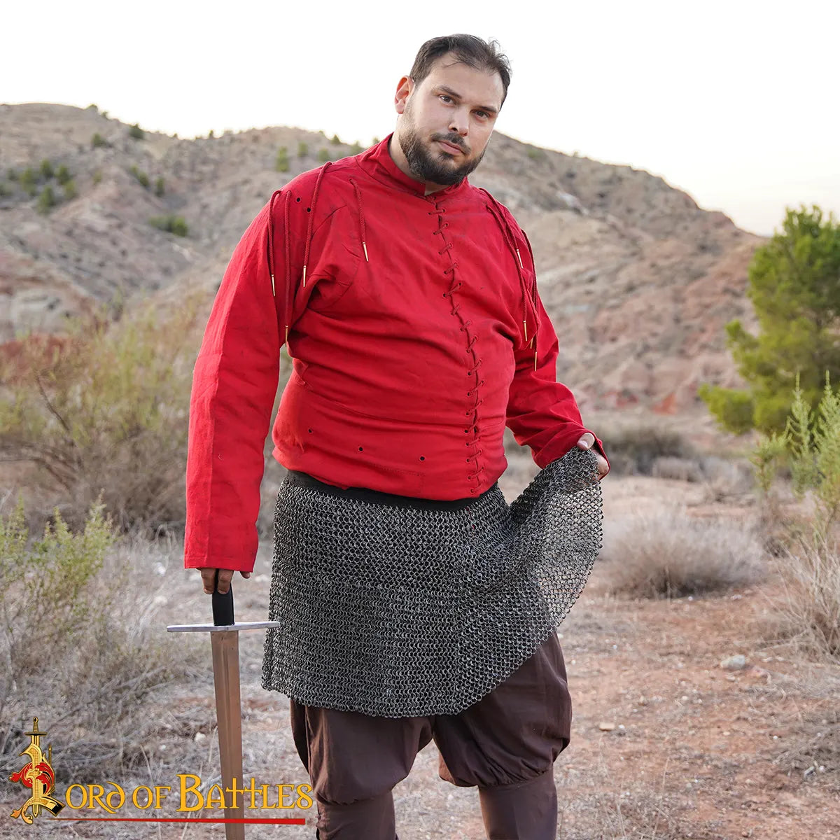 Chain mail skirt, gousset, round rings - round rivets, 8 mm