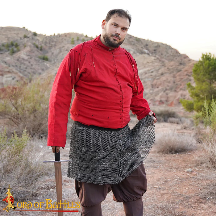 Chain mail skirt, gousset, round rings - round rivets, 8 mm