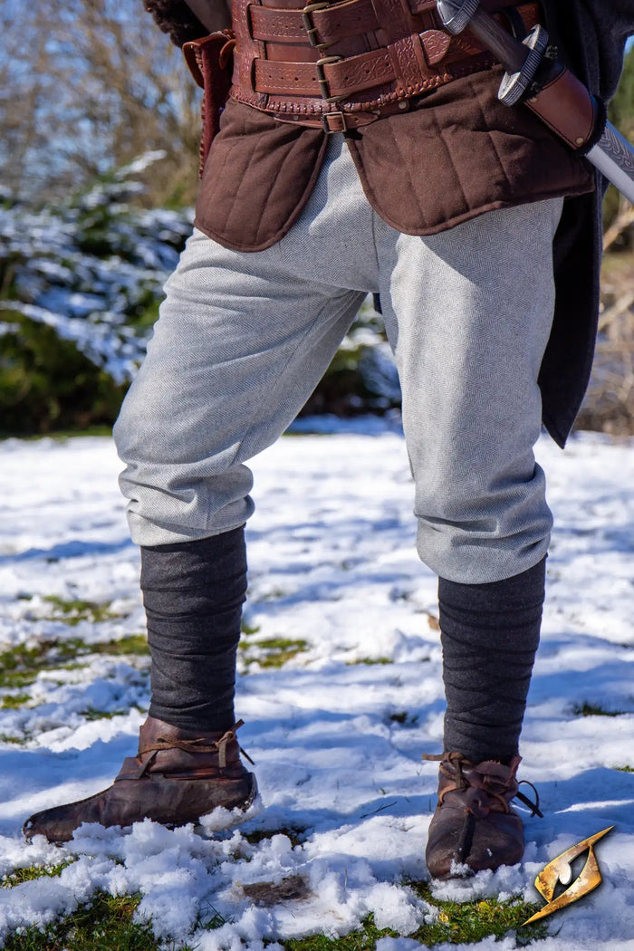 Thorsberg trousers Fimbul, herringbone pattern, wool, gray