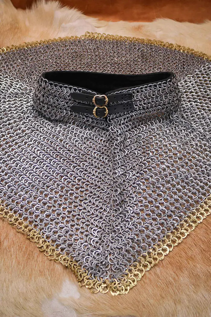 Camail, aventail, mixed, flat rings - round rivets, 9 mm