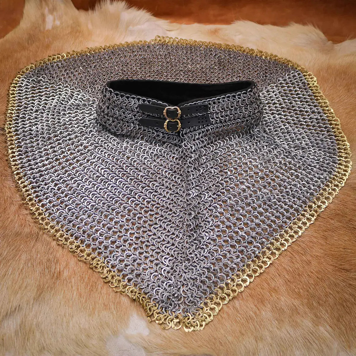 Camail, aventail, mixed, flat rings - round rivets, 9 mm