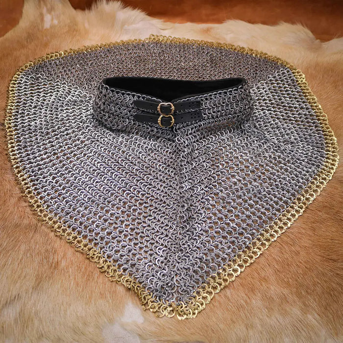Camail, aventail, mixed, flat rings - round rivets, 9 mm