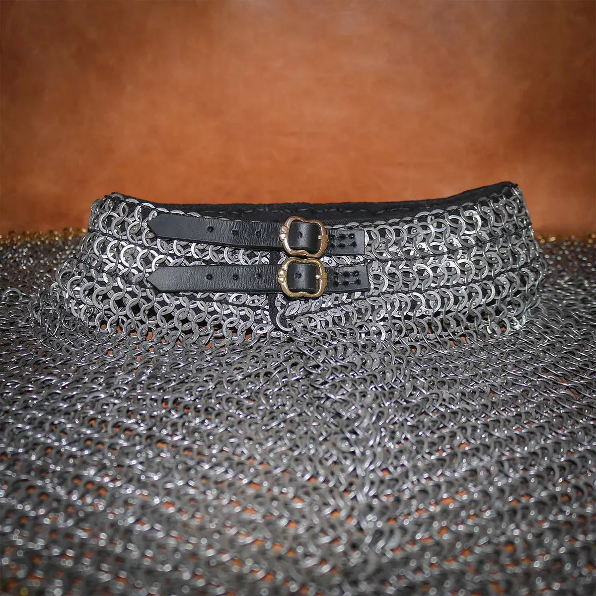 Camail, aventail, mixed, flat rings - round rivets, 9 mm