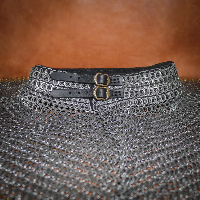 Camail, aventail, mixed, flat rings - round rivets, 9 mm