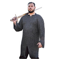 Hauberk with split, round rings - round rivets, 8 mm