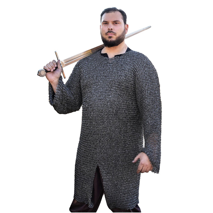 Hauberk with split, round rings - round rivets, 8 mm