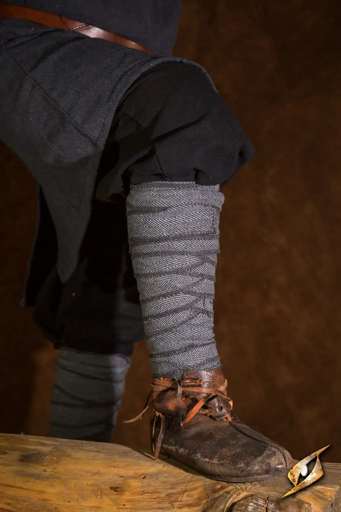 Puttees Harald, cotton, burgundy gray