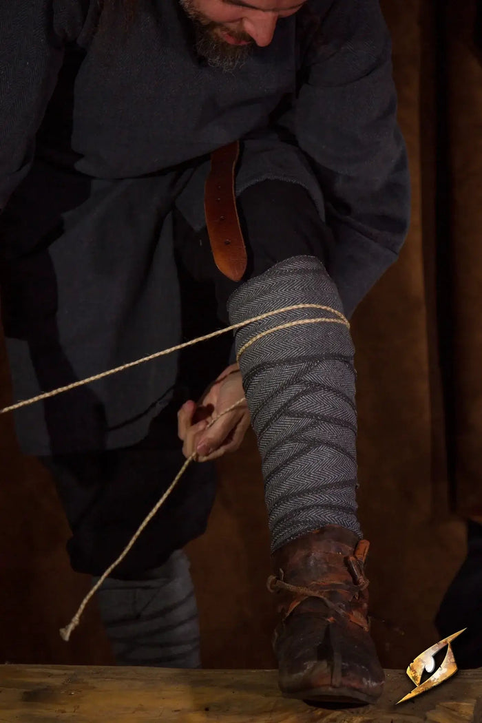 Puttees Harald, cotton, burgundy gray