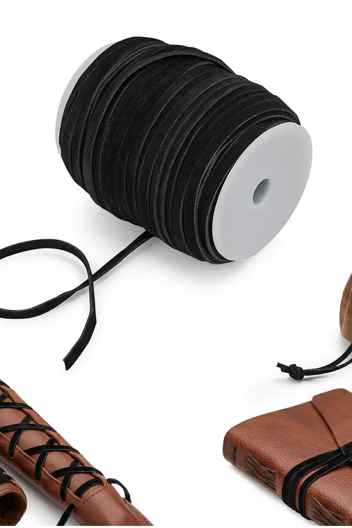 Suede cord, black, 50 meters