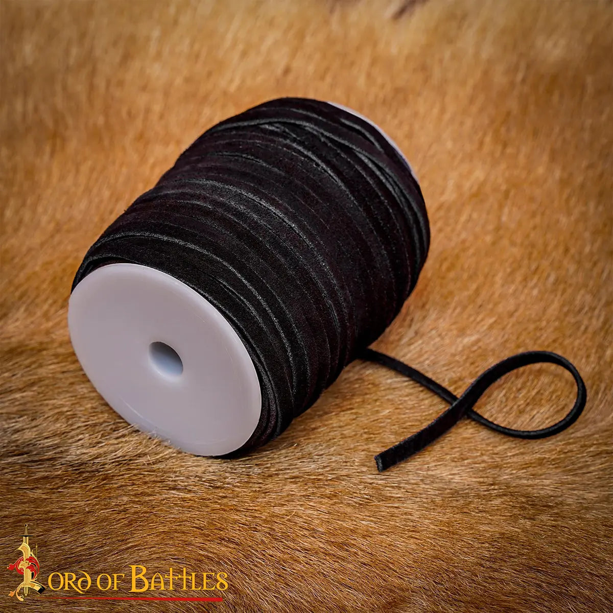 Suede cord, black, 50 meters