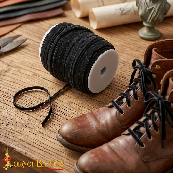 Suede cord, black, 50 meters