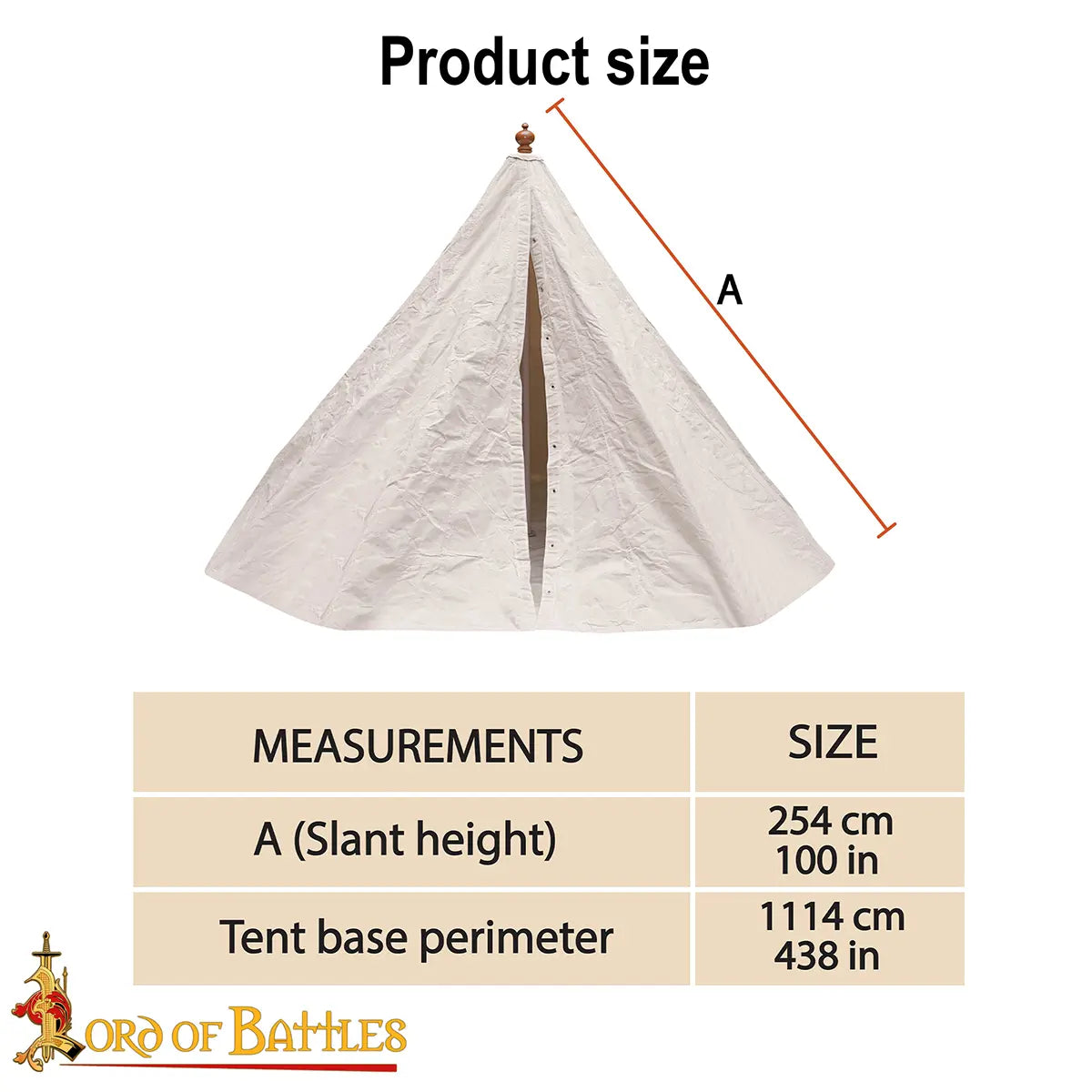 Conical tent, 279 cm