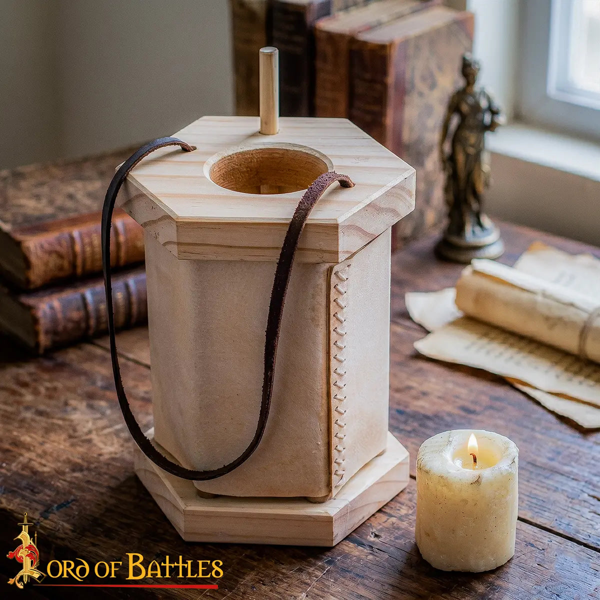 Medieval lantern with parchment windows
