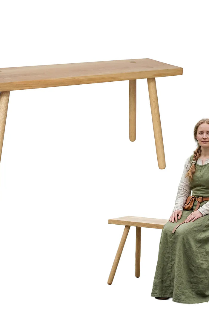 Medieval bench, ash wood