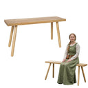 Medieval bench, ash wood